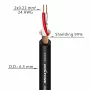 Супергибкий микрофонный кабель Roxtone SFMC265, 2х0,22 кв. мм, вн. диаметр 6.5 мм, 100 м