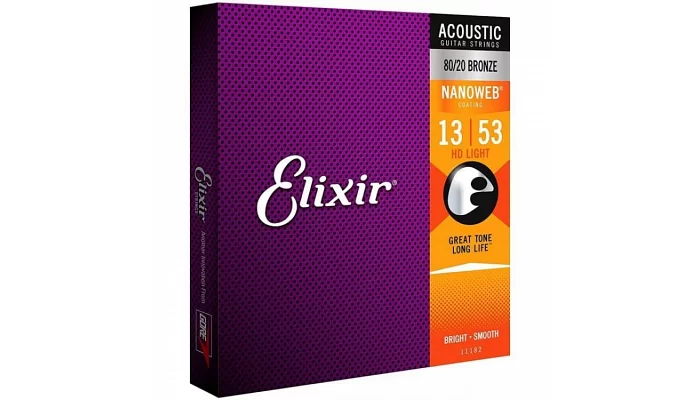 Комплект струн для акустичної гітари ELIXIR AC NW HDL, фото № 2
