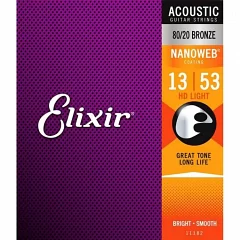 Комплект струн для акустической гитары ELIXIR AC NW HDL