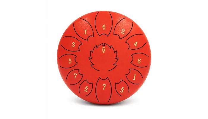 Глюкофон FZONE STD10I13N Red STEEL TONGUE DRUM, фото № 1