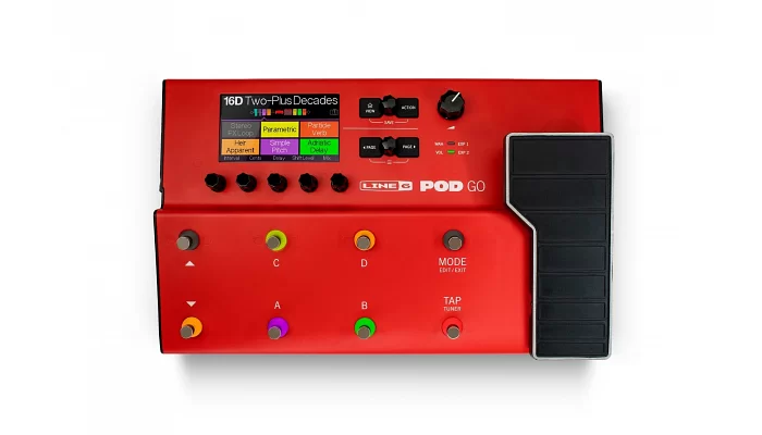 Гітарний процесор ефектів LINE 6 POD Go Limited Edition Red, фото № 1