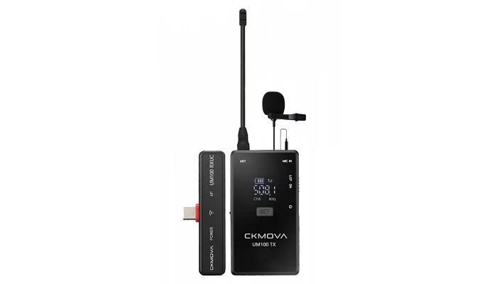 Радіосистема з петличним мікрофоном CKMOVA UM100 Kit3(Type-C), фото № 1