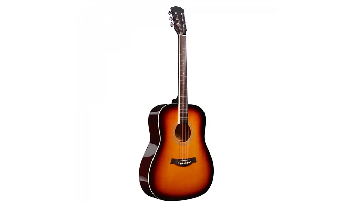 Акустическая гитара Alfabeto WG110 (3 Tone Sunburst) + чехол, фото № 1