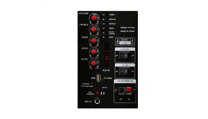 Автономна акустична система TMG HS-TS1246 (2MIC+MP3+USB+FM+BT), фото № 3