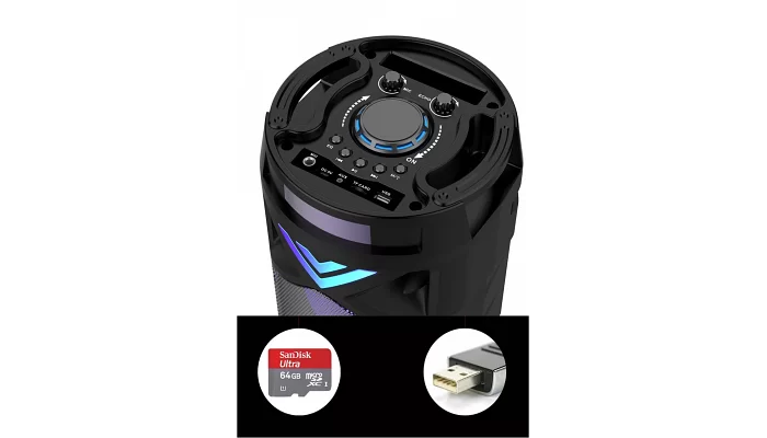 Автономна акустична система TMG ZQS6201-02 (1MIC+MP3+USB+FM+BT), фото № 2