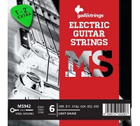 Струны для электрогитары GALLI strings MS942 LIGHT