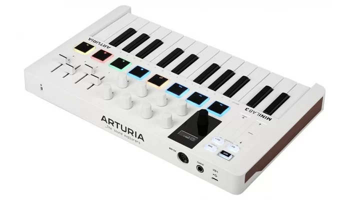 MIDI-клавіатура Arturia MiniLab 3 + Arturia Analog Lab V (White), фото № 3