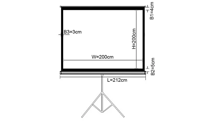 Экран для проектора на треноге LUMI PSDB112 1:1, фото № 2