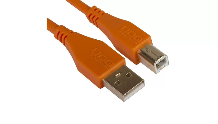 Цифровий кабель USB UDG Ultimate Audio Cable USB 2.0 AB Orange Straight 1m, фото № 2