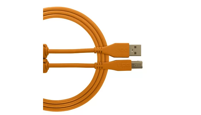 Цифровой USB кабель UDG Ultimate Audio Cable USB 2.0 AB Orange Straight 1m, фото № 1
