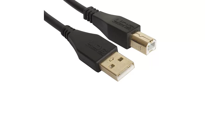 Цифровой USB кабель UDG Ultimate Audio Cable USB 2.0 A-B Black Straight 1m, фото № 2