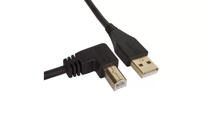 Цифровой USB кабель UDG Ultimate Audio Cable USB 2.0 A-B Black Angled 1m, фото № 2