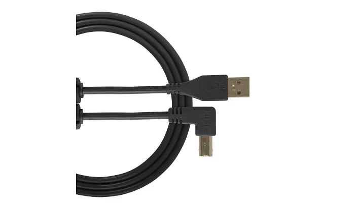 Цифровой USB кабель UDG Ultimate Audio Cable USB 2.0 A-B Black Angled 1m, фото № 1