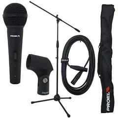 Вокальный микрофон со стойкой и аксессуарами PROEL PSE3