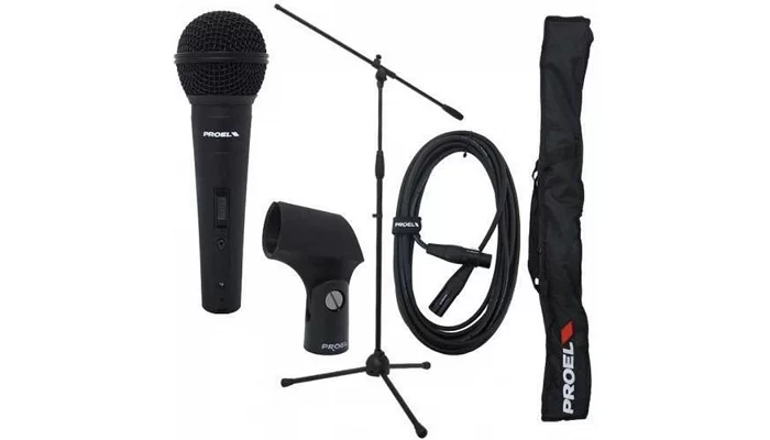 Вокальный микрофон со стойкой и аксессуарами PROEL PSE3