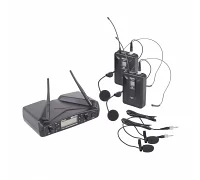 Радиосистема с двумя головными и двумя петличными микрофонами PROEL WM700DH