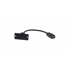 Разъем панельный USB type C мама - USB-A KRAMER WU-CA Black