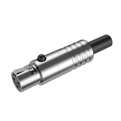 Кабельный разъём mini XLR мама Roxtone RMX3F-C