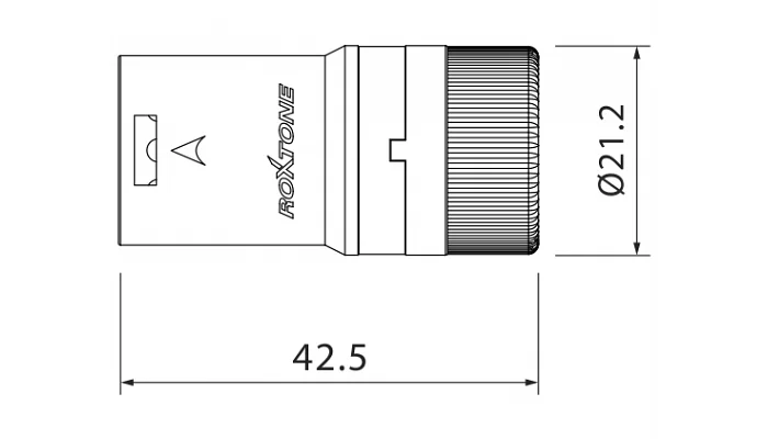 Низкопрофильный вращающийся кабельный разъём XLR папа Roxtone LX3M, фото № 2