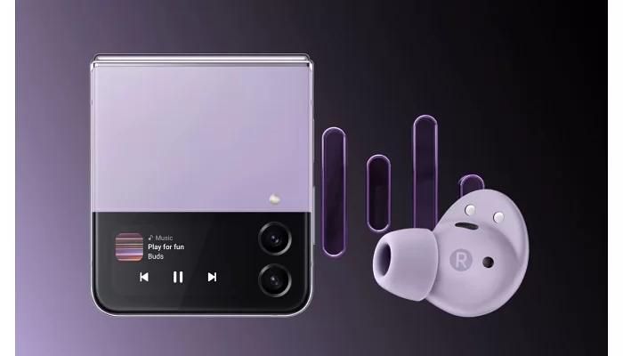 Бездротові вакуумні TWS навушники Samsung Galaxy Buds 2 Pro (R510) Bora Purple, фото № 13