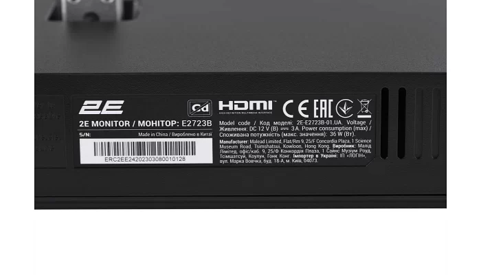 Монитор 2E LCD 27" E2723B D-Sub, HDMI, Audio, VA, 100Hz, фото № 11