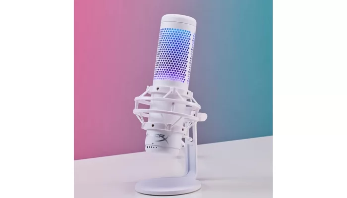 Микрофон для геймеров HyperX QuadCast S RGB, White/Grey, фото № 10