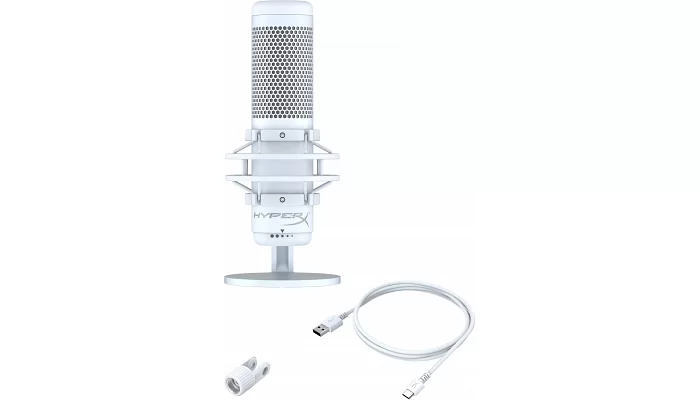 Микрофон для геймеров HyperX QuadCast S RGB, White/Grey, фото № 6