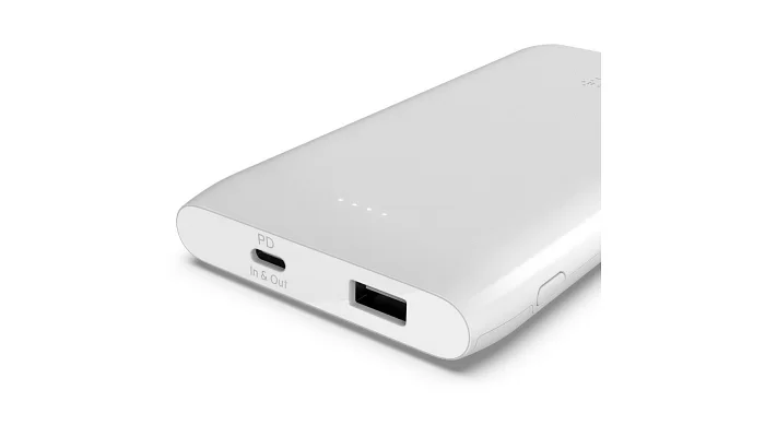 Портативний зарядний пристрій Belkin Power Bank 10000mAh 18W USB-A, USB-C White, фото № 6