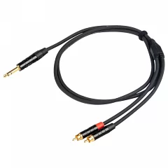 Межблочный кабель Jack 6.3 мм стерео папа - 2 x RCA папа PROEL CHLP300LU3