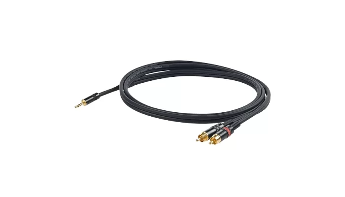 Межблочный кабель mini jack 3.5 стерео папа - 2 х RCA папа PROEL CHLP215LU3