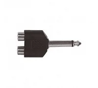 Перехідник 2 x RCA мама - 6.3 mm моно тато PROEL AT240