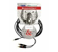 Міжблочний кабель 2 x RCA тато - mini jack 3.5 мм стерео тато Shnir & Drit TP414/3TBmJ