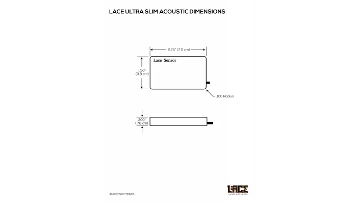 Звукосниматель для акустической гитары LACE USA ultraslim acoustic chrome, фото № 4