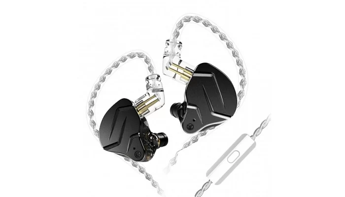 Вакуумні навушники KZ Audio ZSN PRO BLACK with mic, фото № 1