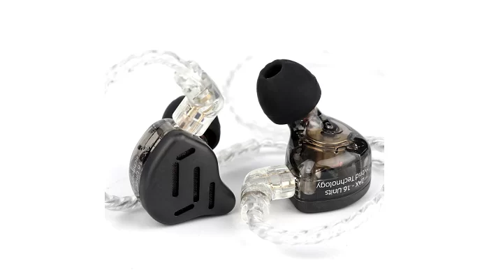 Вакуумні навушники KZ Audio ZAX BLACK without mic, фото № 3