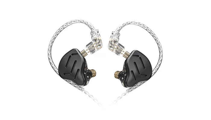 Вакуумні навушники KZ Audio ZAX BLACK without mic, фото № 1