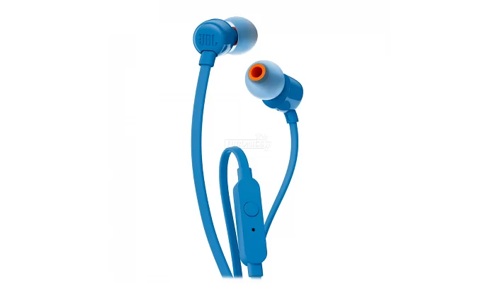 Вакуумні навушники JBL T110 Blue, фото № 1