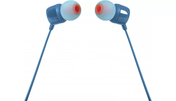 Вакуумні навушники JBL T110 Blue, фото № 3