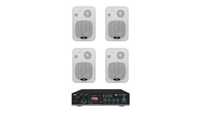 Комплект звуку DV audio MA404CON1W для приміщень до 80 м ², фото № 1