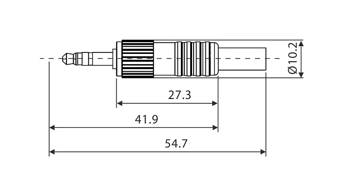 Кабельний роз'єм mini jack 3.5 мм стерео тато Roxtone RMJ3PL-C, фото № 2
