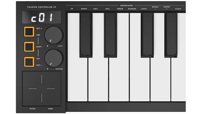 MIDI-клавіатура(розкладна) Carry-on Folding Controller 49 Black, фото № 4