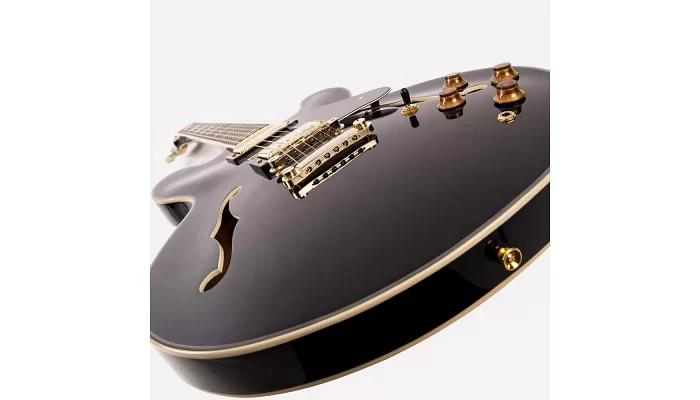 Полуакустическая гитара VINTAGE VSA500GBK Gloss Black, фото № 5