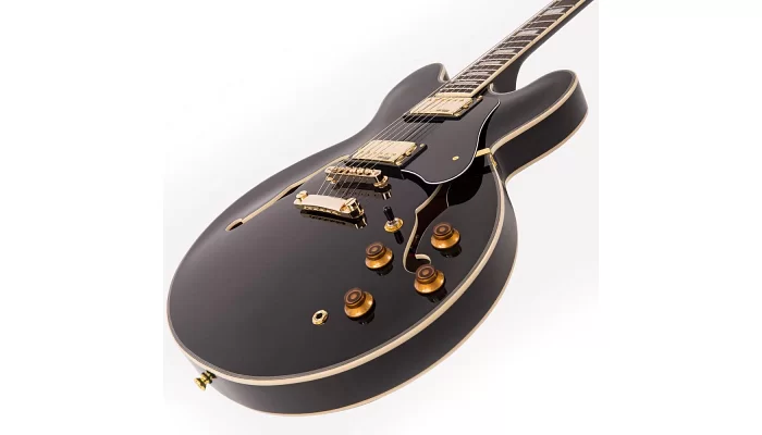 Полуакустическая гитара VINTAGE VSA500GBK Gloss Black, фото № 4