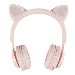 Дитячі бездротові Bluetooth навушники з підсвічуванням TMG W39 Pink