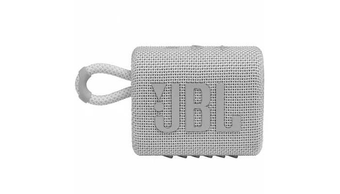 Бездротова портативна акустична система JBL GO 3 White, фото № 1