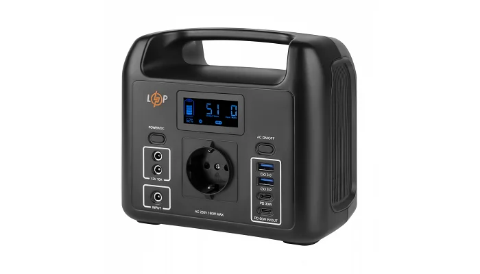 Багатофункціональна портативна зарядна станція LogicPower CHARGER 160 (160W, 204Wh), фото № 2