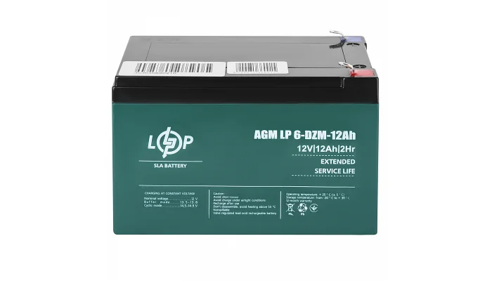 Тяговий свинцево-кислотний акумулятор LogicPower 6-DZM-12 Ah, фото № 3