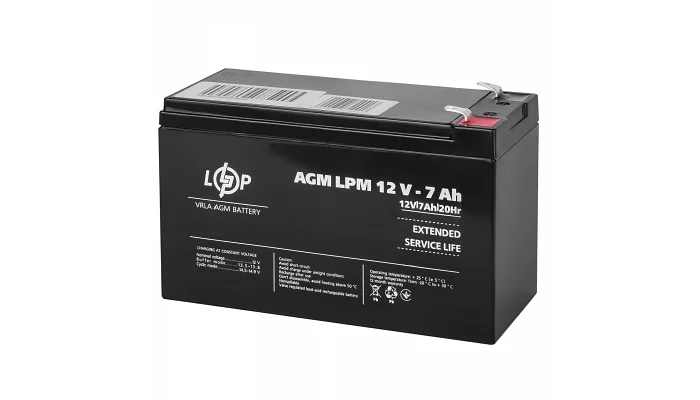 Акумулятор AGM LogicPower LPM 12V - 7 Ah, фото № 2