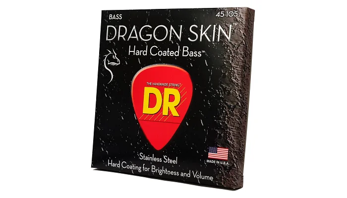 Струни для бас-гітари DR STRINGS DRAGON SKIN BASS - MEDIUM (45-105), фото № 2