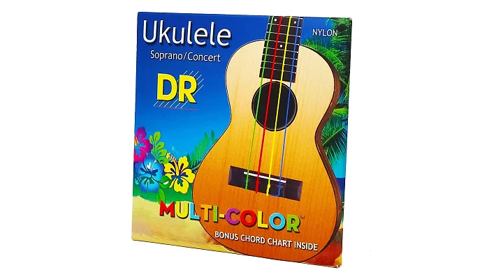 Струни для укулеле DR STRINGS MULTI-COLOR UKULELE SOPRANO/CONCERT, фото № 2